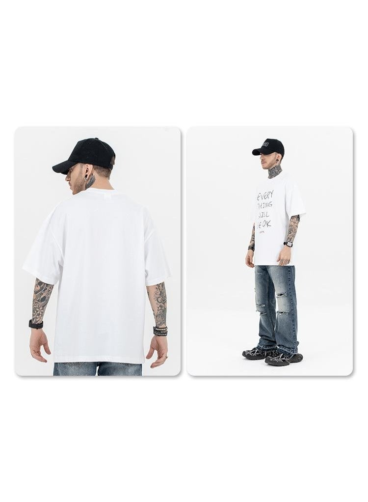 Creative Letters Simple And Versatile Casual Short-sleeved T-shirt - Image 2
