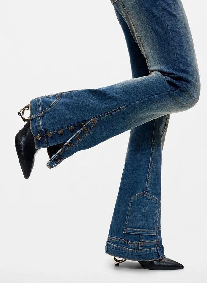 Desigual Blue Flare jeans for Women | Best Price UAE