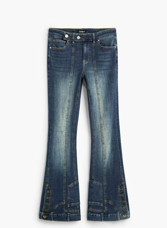 Desigual Blue Flare jeans for Women | Best Price UAE