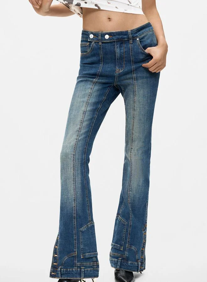 Desigual Blue Flare jeans for Women | Best Price UAE