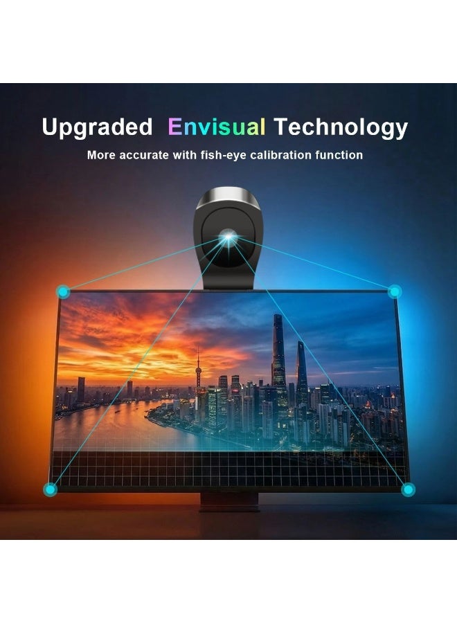 Govee TV Backlight 3 Lite with Fish-eye Correction Function Sync to 55-65 Inch TVs, 3.6m RGBICW Wi-Fi TV LED Backlight with Camera, 4 colours in 1 Lamp Bead, Voice and APP Control, Adapter - Image 4