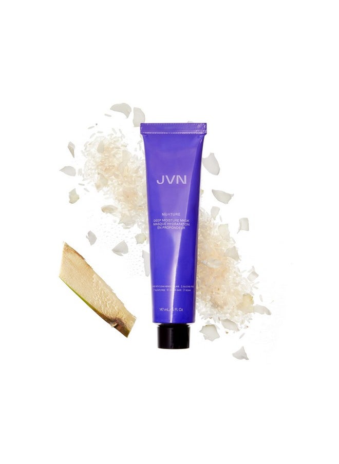 JVN Nurture Deep Moisture Mask Hydrating Hair Mask Conditioning Treatment Reduces Frizz & Adds Nourishment All Hair Types Sulfate Free (5 Fl Oz)  - Image 4