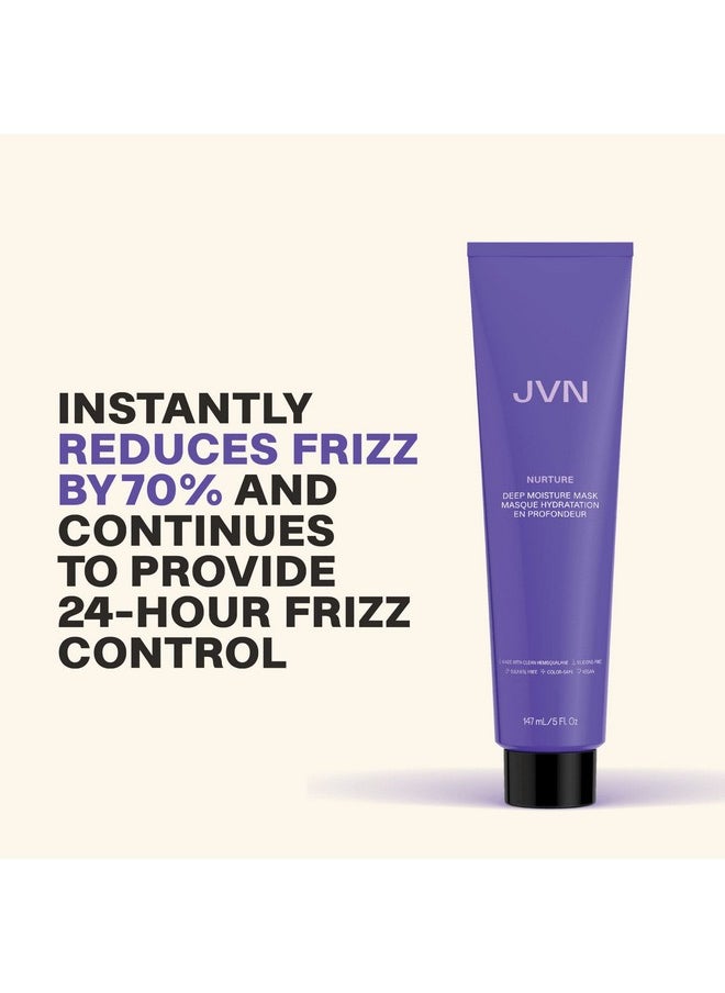 JVN Nurture Deep Moisture Mask Hydrating Hair Mask Conditioning Treatment Reduces Frizz & Adds Nourishment All Hair Types Sulfate Free (5 Fl Oz)  - Image 3