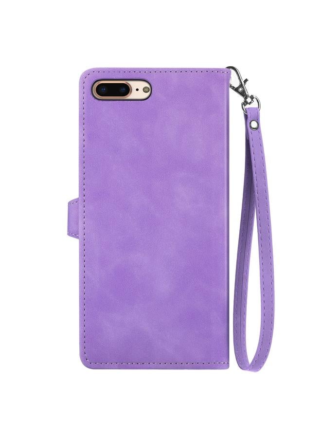 اس-توب جراب لهاتف iPhone SE 2022 / SE 2020 / 8 / 7، جراب هاتف جلدي مقاوم للصدمات مزخرف بزهرة - Image 3