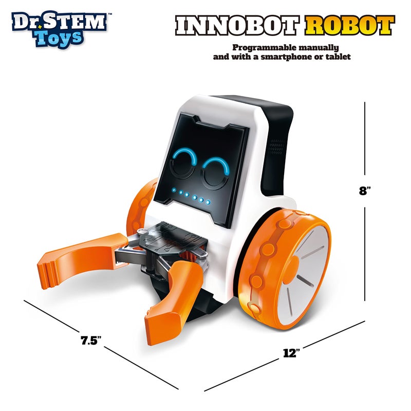 Dr. STEM Toys Dr STEM Toys Innobot Coding Robot Toy  Robotics Science Kit for Kids Ages 8  Up  Bluetooth Enabled Easy to Build  Program Performs Multiple Stunts  Chores  Kids Learn Coding as They Play - Image 3