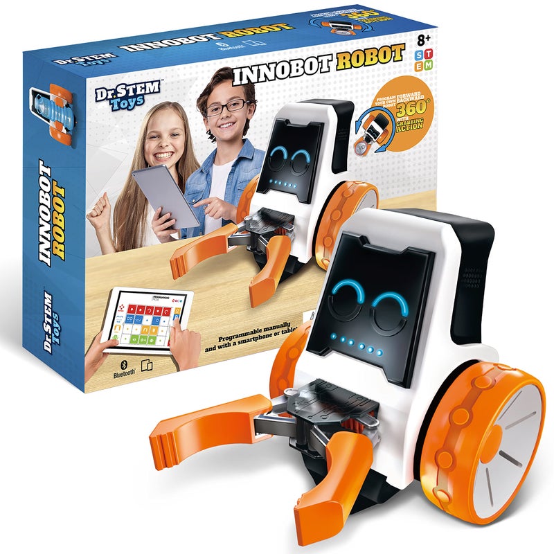 Dr. STEM Toys Dr STEM Toys Innobot Coding Robot Toy  Robotics Science Kit for Kids Ages 8  Up  Bluetooth Enabled Easy to Build  Program Performs Multiple Stunts  Chores  Kids Learn Coding as They Play - Image 2