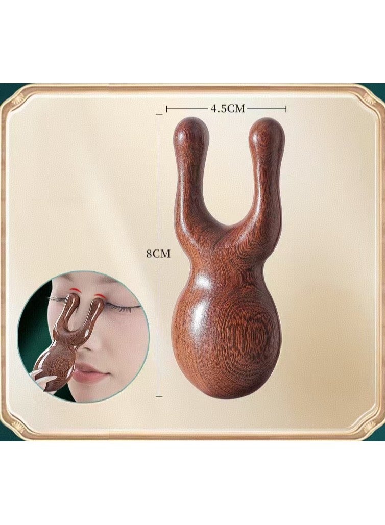 مجموعة أمشاط تدليك من خشب الصندل - أمشاط عريضة الأسنان مصنوعة يدويًا من خشب الصندل الطبيعي بنسبة 100% - مشط تدليك خشبي ومشط من خشب الصندل يستخدم للرأس والوجه والجسم، مشط تدليك الرأس المحمول مكون من قطعتين - Image 3