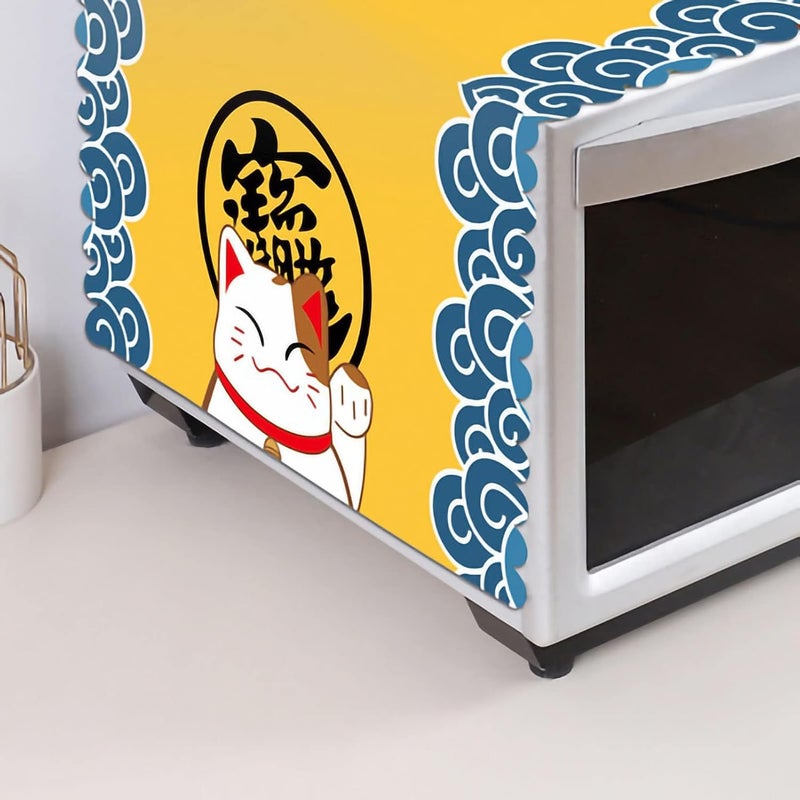 Tazweeq Microwave Oven Cover, Cute Pattern Dustproof Oil Proof Machine Protector Decorative, Kitchen Appliance Cover Nordic Style Simple Parts - Image 2