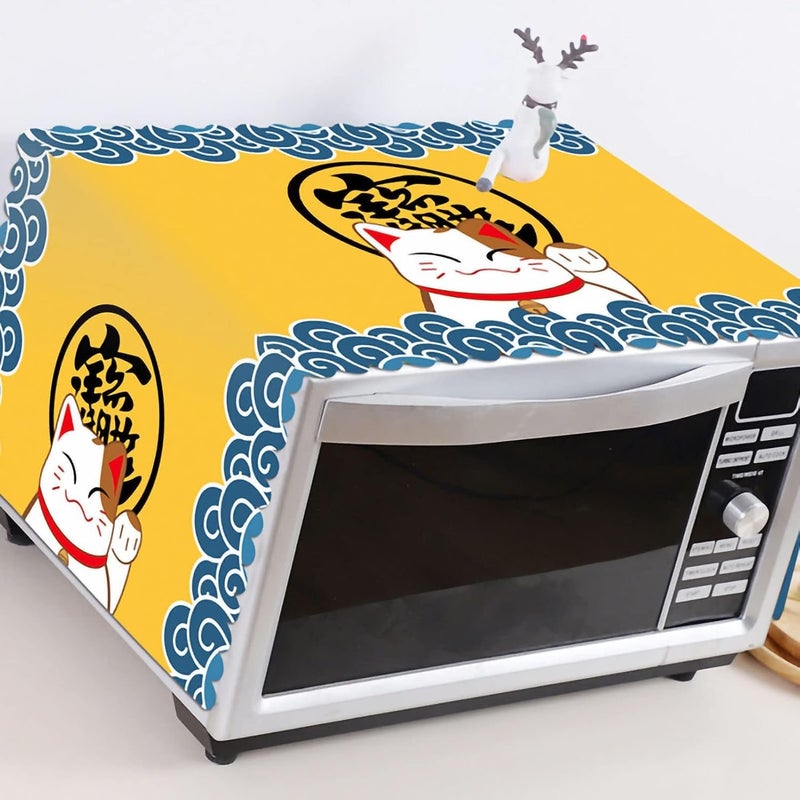 Tazweeq Microwave Oven Cover, Cute Pattern Dustproof Oil Proof Machine Protector Decorative, Kitchen Appliance Cover Nordic Style Simple Parts - Image 5