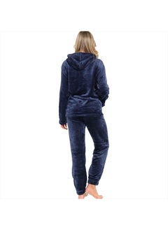 A2Z Womens Pyjamas Soft Warm Fleece Hooded Pyjamas - PJS 215 Navy Ladies 8-10  - Image 4
