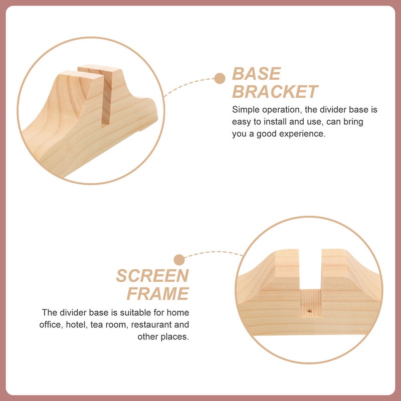 2pcs Room Divider Stand Screen Panel Feet Room Divider Bracket Partition Base - Image 4