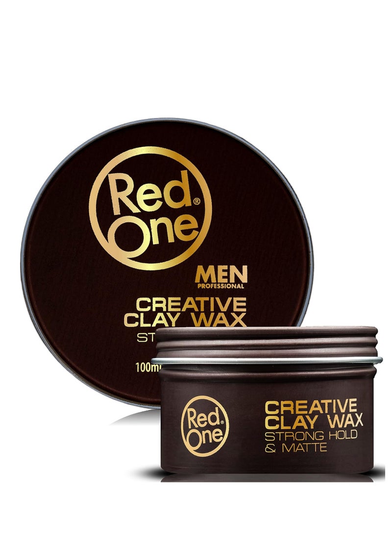 Redone RedOne Creative Clay Wax 100ML Strong Hold Matte Finish Hair Styling Wax for Men and Women - Image 1