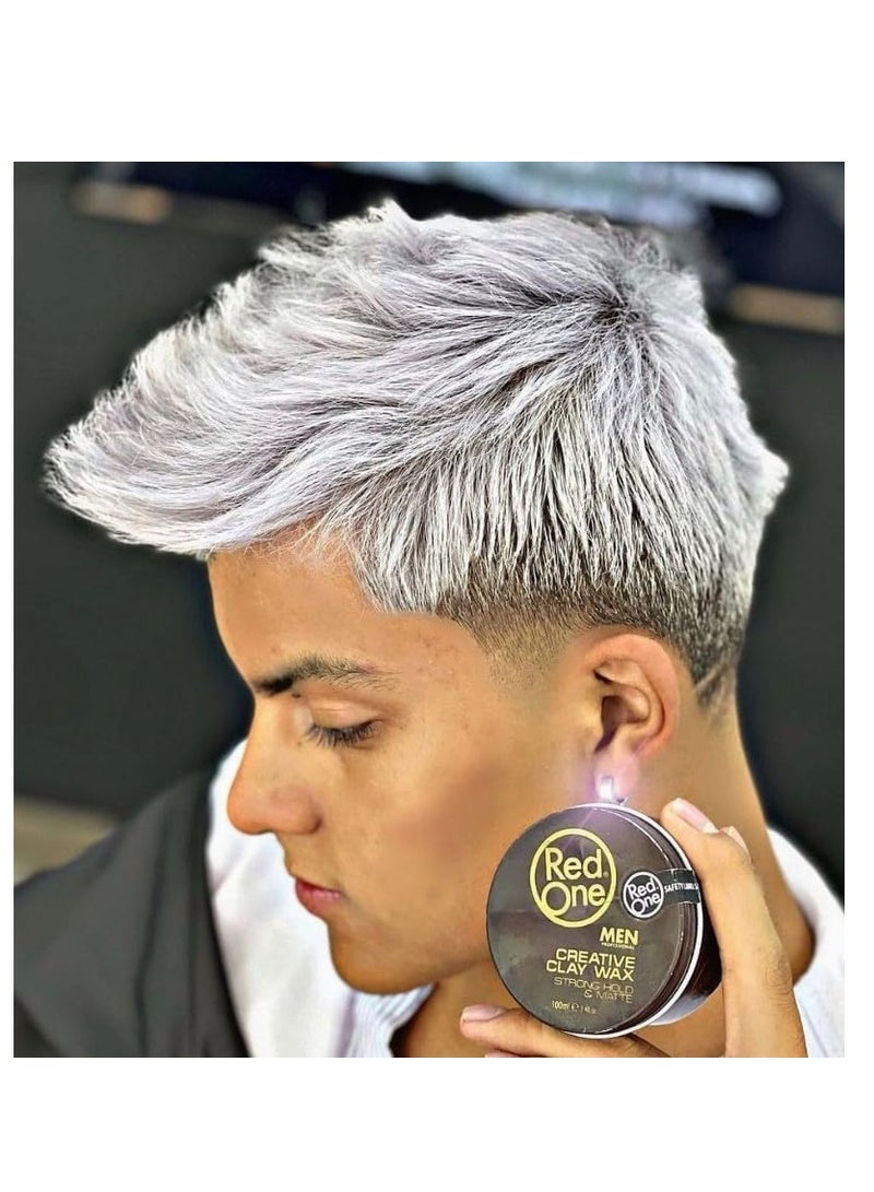 Redone RedOne Creative Clay Wax 100ML Strong Hold Matte Finish Hair Styling Wax for Men and Women - Image 4