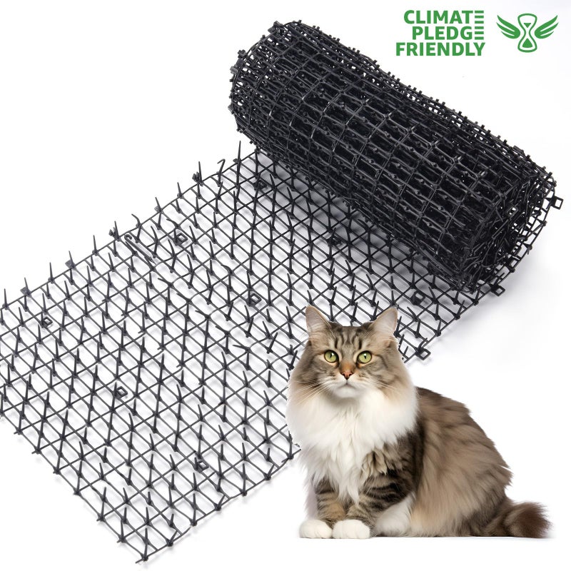 OCEANPAX OCEANPAX 6.5ft Scat Mat for Cats with Spikes, Prickle Strips Network Digging Stopper Outdoor Spike Deterrent Mat, 78 inch x 11 inch  - Image 1