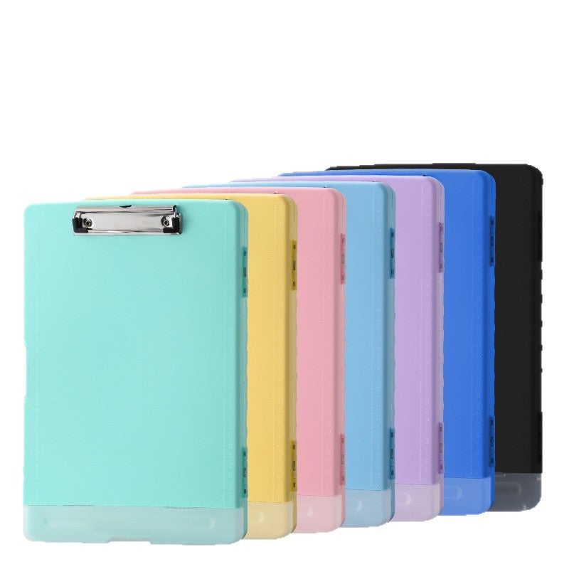 Multifunctional File Box A4 with Pen Holder, Clear Plastic, Document Organizer - Image 5