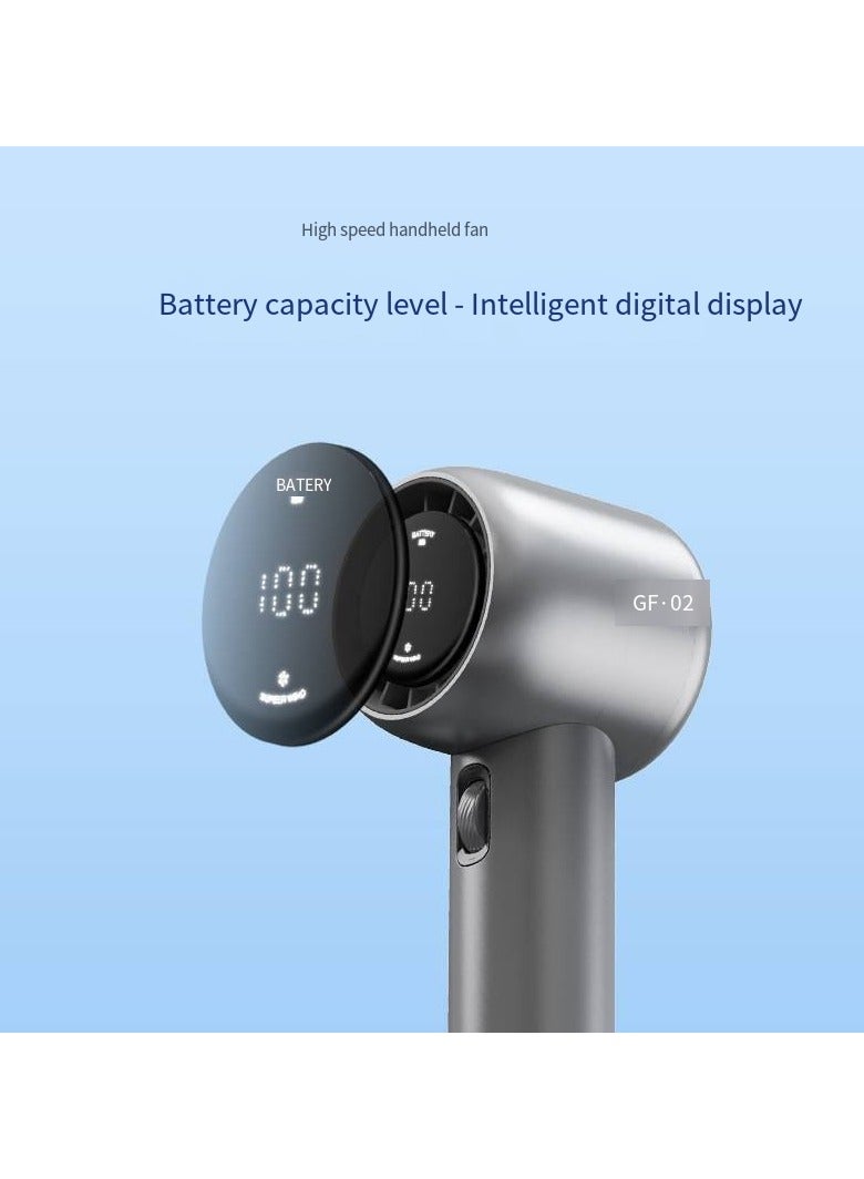 general 199-Speed Turbo Handheld Fan - Smart Digital Display, USB Rechargeable & Portable Outdoor Cooling Fan - Image 2