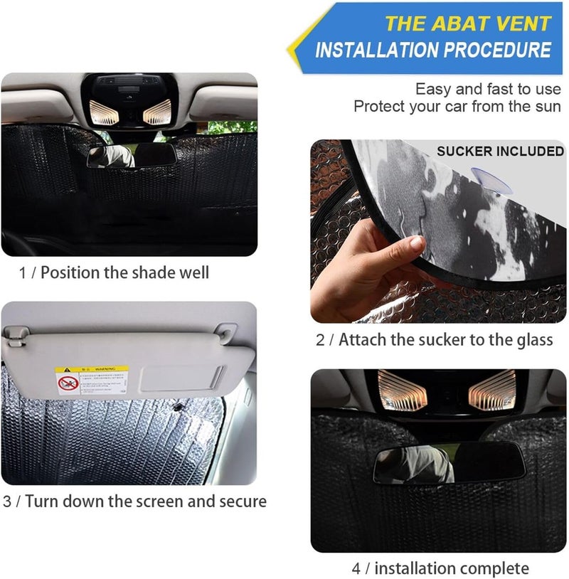 Black Guitar Car Windshield Sun Shade Foldable Sun Visor Automotive Sunshades for Car Truck SUV Blocks UV Rays Keep Your Vehicle Cool - Image 2