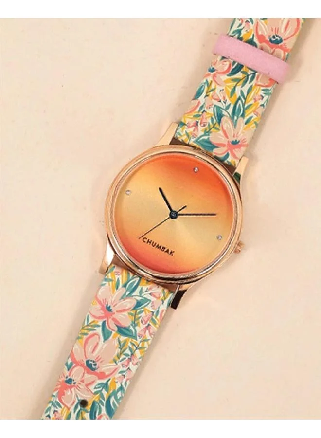 TEAL BY CHUMBAK Sunshine State Ombre Watch - Pink