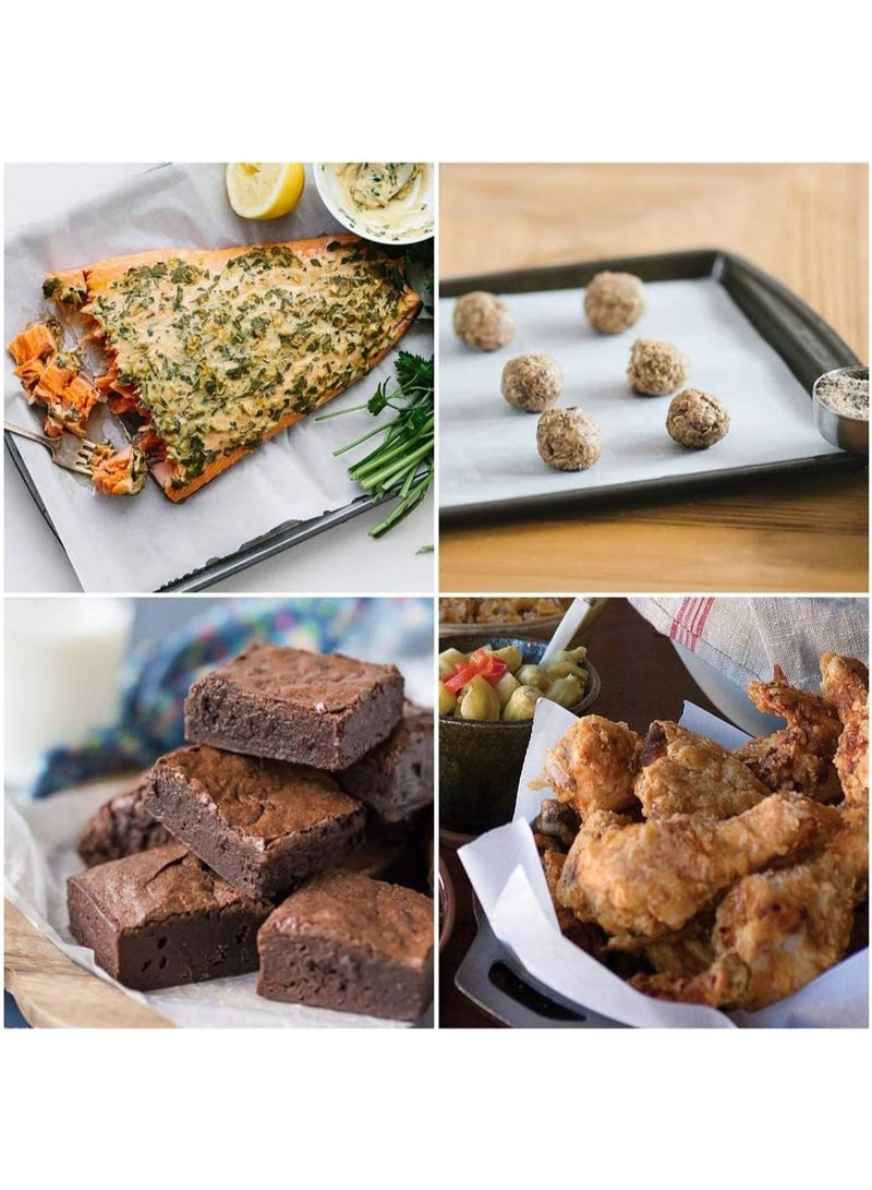 Toshionics Baking Paper Silicone Oil Paper 30x40cm - 48pcs Double Sided High Temperature Resistant Non-stick Barbecue Paper, Food Pad Paper Cooking Paper Suitable for Baking Biscuits, Bread Cup Cakes, Air Fryer Steaming - Image 3