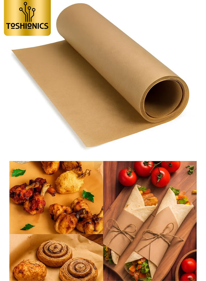 Toshionics Baking Paper Silicone Oil Paper 30x40cm - 48pcs Double Sided High Temperature Resistant Non-stick Barbecue Paper, Food Pad Paper Cooking Paper Suitable for Baking Biscuits, Bread Cup Cakes, Air Fryer Steaming - Image 1