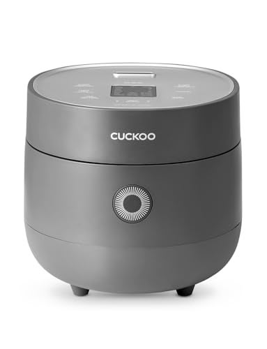 Cuckoo طباخ الأرز CUCKOO Micom سعة 6 أكواب غير مطبوخة / 12 كوب مطبوخ مع وعاء داخلي غير لاصق، صانع أرز متعدد الاستخدامات مع 9 خيارات قائمة، تقنية المنطق الضبابي، تنظيف تلقائي، وضع الأرز السريع، رمادي (CR-0675FG) - Image 1