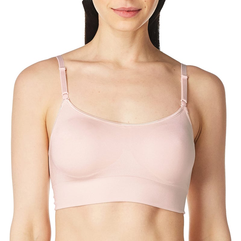 Warner's womens Easy Does It Dig-free Comfort Band With Seamless Stretch Wireless Lightly Lined Convertible Comfort bras, Rosewater, Large US - Image 1