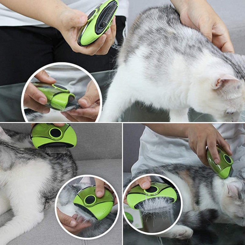 RELEMTRA Pet Grooming Brush Professional Creative Rotatable,3 in 1 Round Portable Small Dog Hair Comb Pet Deshedding Brush Puppy Kitten Slicker Tools - Image 4