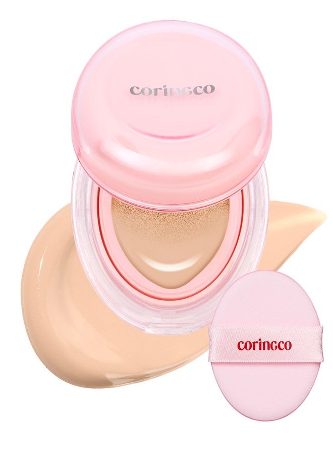 CORINGCO Glow Rice BB Cushion Foundation, Light Ivory, Natural Beige, Mocha Beige, Dewy Finish, Natural Coverage with Cushion Puff Applicator (#25 Mocha Beige) - Image 3