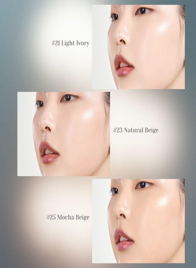 CORINGCO Glow Rice BB Cushion Foundation, Light Ivory, Natural Beige, Mocha Beige, Dewy Finish, Natural Coverage with Cushion Puff Applicator (#25 Mocha Beige) - Image 4