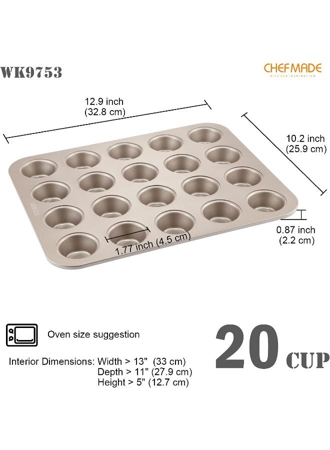 CHEFMADE WK9753 20 Cup Non-Stick Mini Muffin Pan - Image 2