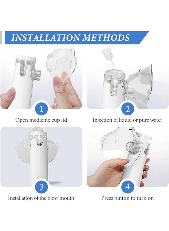 جهاز بخار محمول للترطيب – بخاخ استنشاق يدوي للاستخدام المنزلي والمكتبي – جهاز بخار شخصي للأطفال والكبار - Image 2