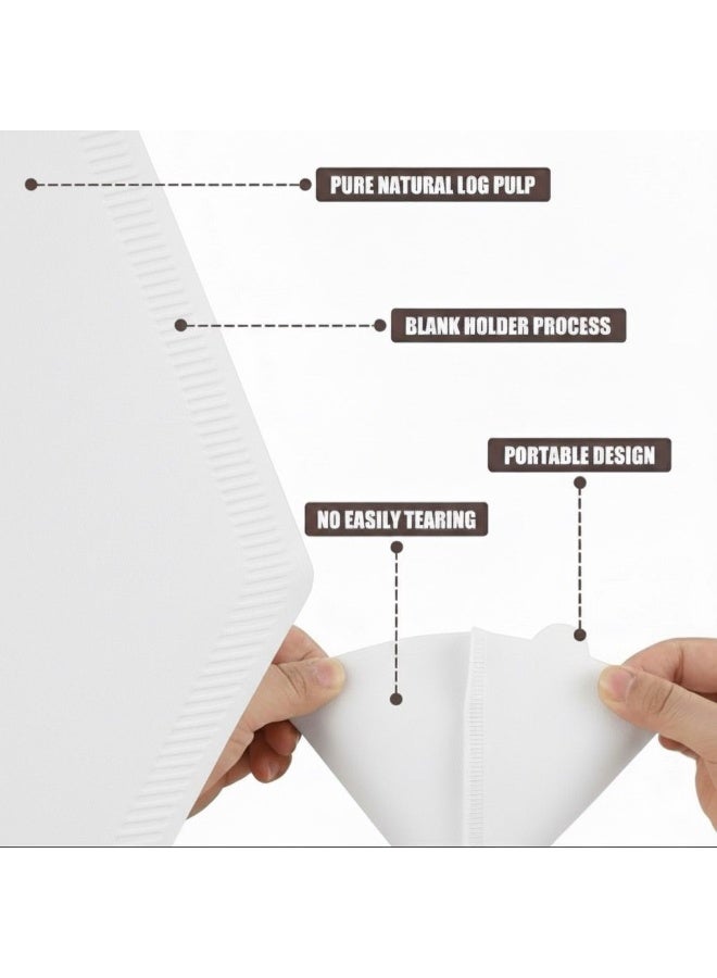 فلاتر قهوة ورقية عدد 100 حبة | مقاس 02 | متوافقة مع V60 وماكينات البلاك كوفي | لتحضير قهوة نقية وغنية بالنكهة - Image 3
