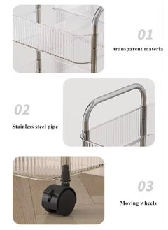 Storage Trolley Acrylic 4-Layer Rolling Trolley Movable Stainless Steel Trolley With Handle And Multifunctional Storage Box Suitable For Kitchens Bathrooms Laundry Rooms and Offices - pzsku/ZC899105B2DB05AA49383Z/45/_/1737600296/b5e79f9d-9ec0-4fca-ac78-a02d4b0fb09c