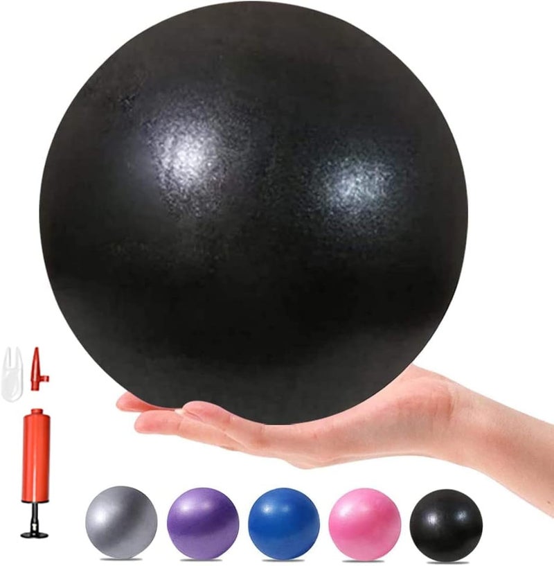 MOMPLUS 6 Inch Exercise Pilates Mini Yoga Balls Barre for Home Stability Squishy Training Physical Therapy Improves Balance with Pump - Image 1