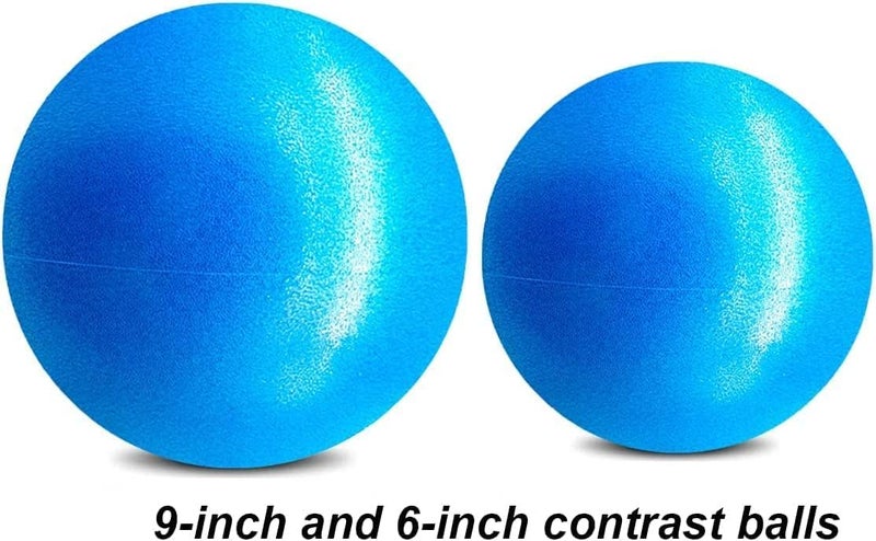 MOMPLUS 6 Inch Exercise Pilates Mini Yoga Balls Barre for Home Stability Squishy Training Physical Therapy Improves Balance with Pump - Image 3