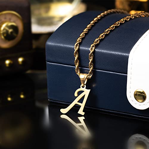 Kalapure Initial Charms Gold Initial Pendant 14k Gold Letter Charm Name Pendant for Women & Men(A) - Image 2