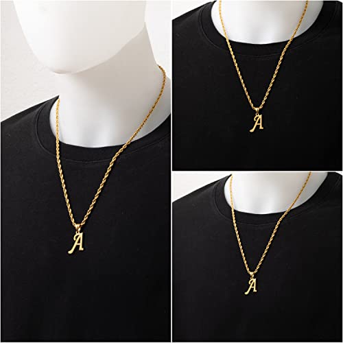 Kalapure Initial Charms Gold Initial Pendant 14k Gold Letter Charm Name Pendant for Women & Men(A) - Image 5