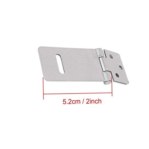 XMHF Padlock Locking Hasp Staple Safety Door Clasp Gate Lock Latch Stainless Steel Door Cabinet Swivel Clasp Latch 4Pcs (2 inch) - Image 4