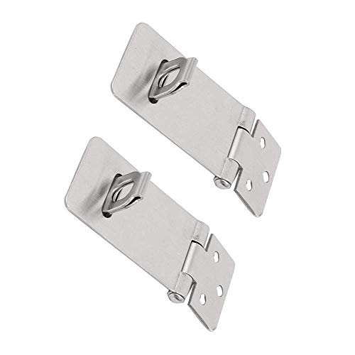 XMHF Padlock Locking Hasp Staple Safety Door Clasp Gate Lock Latch Stainless Steel Door Cabinet Swivel Clasp Latch 4Pcs (2 inch) - Image 2