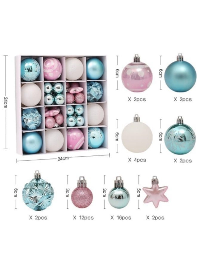 GGEROU Christmas Baubles, 42Pcs Christmas Tree Balls Ornaments, Christmas Decorative Hanging Baubles - Image 2