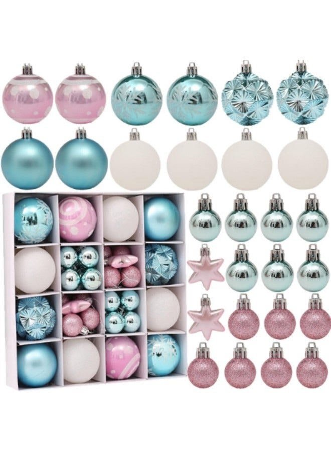 GGEROU Christmas Baubles, 42Pcs Christmas Tree Balls Ornaments, Christmas Decorative Hanging Baubles - Image 1