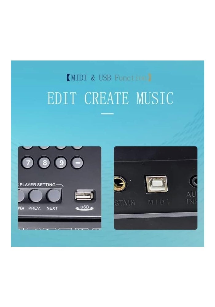 AIRESI لوحة مفاتيح إلكترونية احترافية (MIDI) بـ 61 مفتاحاً - Image 5