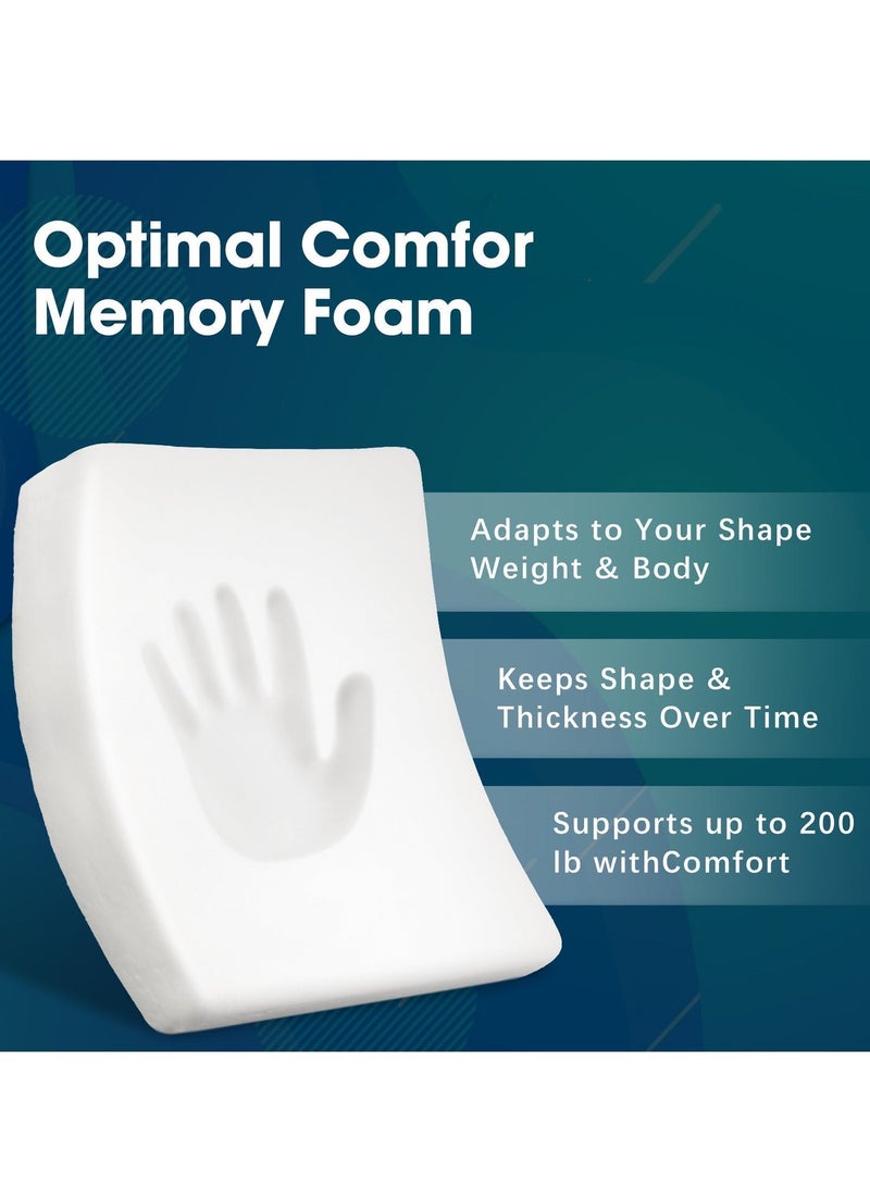 Foldable Memory Foam Seat Cushion – Car Seat Cushion with Non-Slip Bottom, Waterproof Removable Cover & Portable Handle for Sciatica & Coccyx Pain Relief – for Office Chair, Airplane, Wheelchair, Travel - Image 5