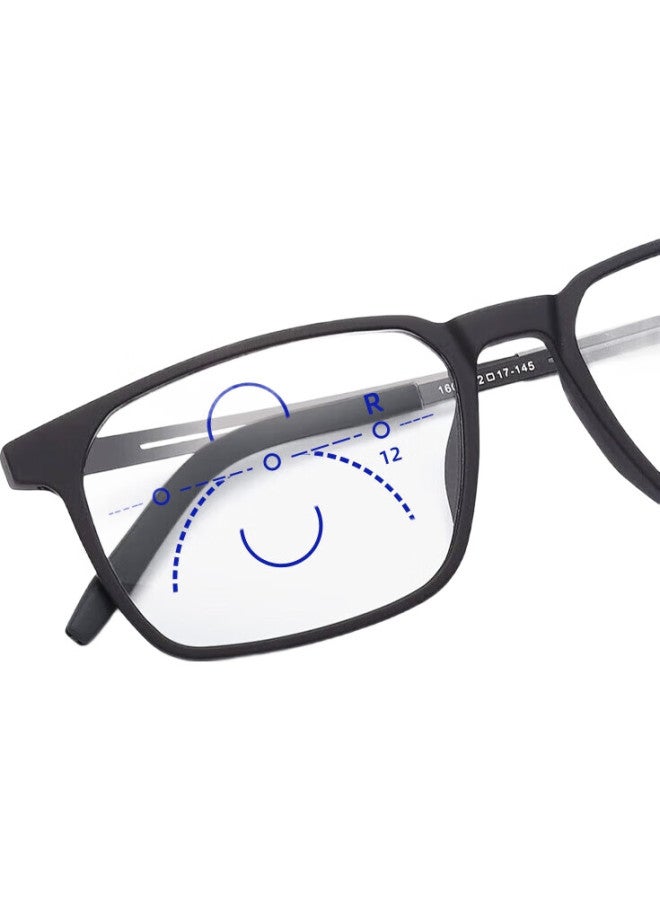CAPONI German Imported Dual-Use Progressive Reading Glasses For Men And Women, Ultra-Light Black Frame, Anti-Blue Light, Intelligent Focus Adjustment, High Definition For Walking And Driving - Image 2