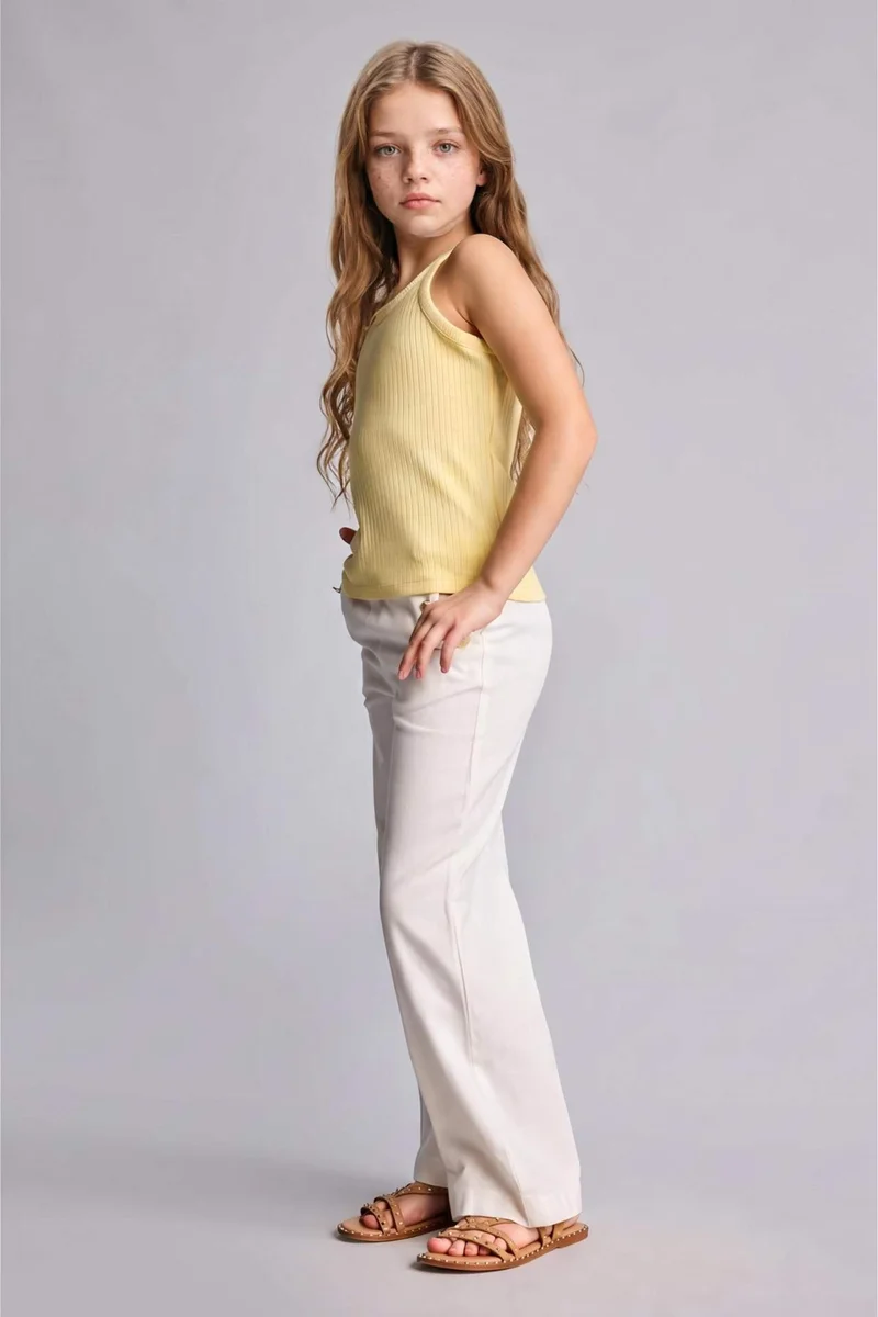 DeFacto Girl Straight Fit Gabardine Trousers