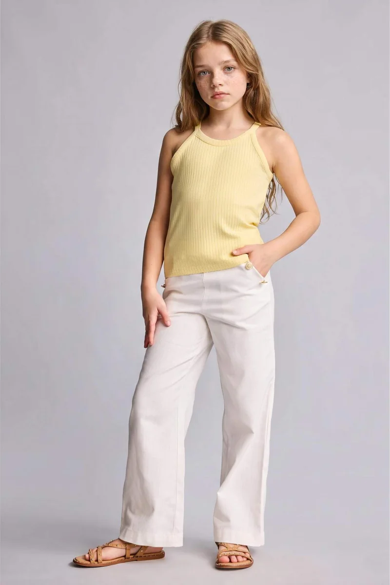 DeFacto Girl Straight Fit Gabardine Trousers