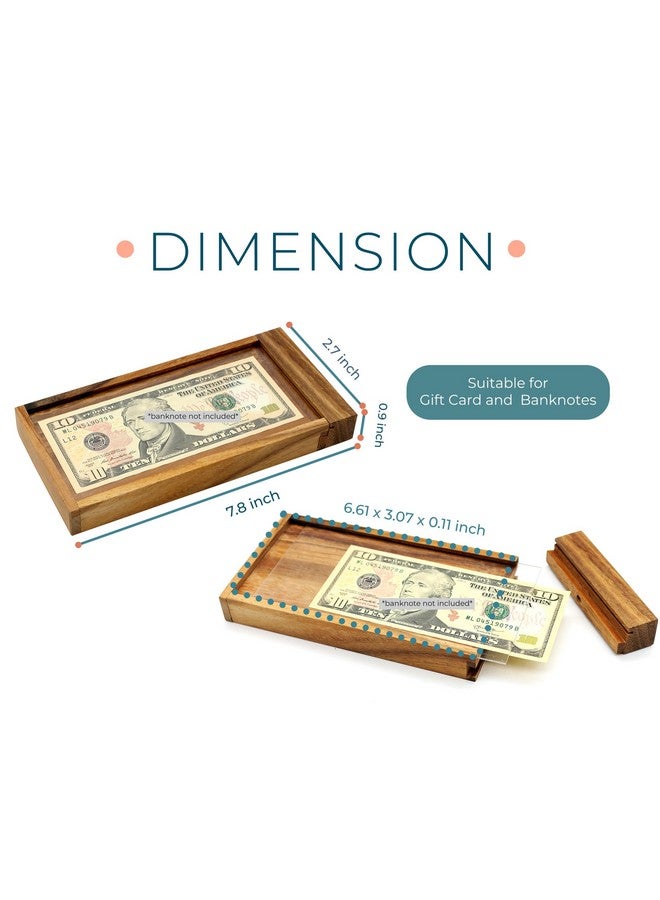 BSIRI ATM Puzzle Box for Adults- Secret Box Brain Teaser Wooden Puzzle Boxes with Hidden Compartments. Ideal Mystery Box, Money Box, Jewelry Box, 3D Puzzle Lock Box, Gift Card, and Money Puzzle Box - Image 3