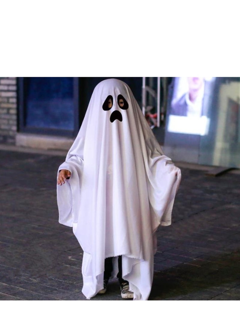 Golden Kids Ghost White Hooded Cape Fancy Dress Costume(94cm) - Image 1