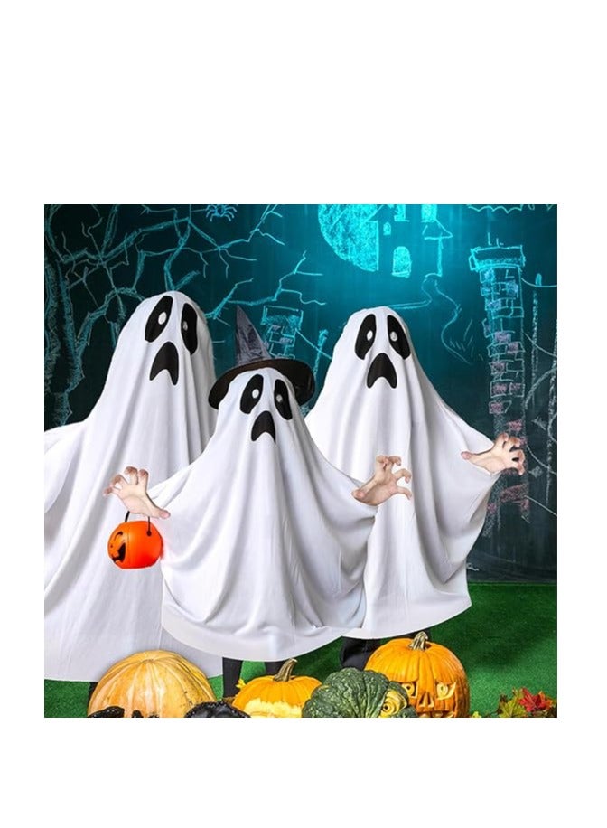 Golden Kids Ghost White Hooded Cape Fancy Dress Costume(94cm) - Image 2