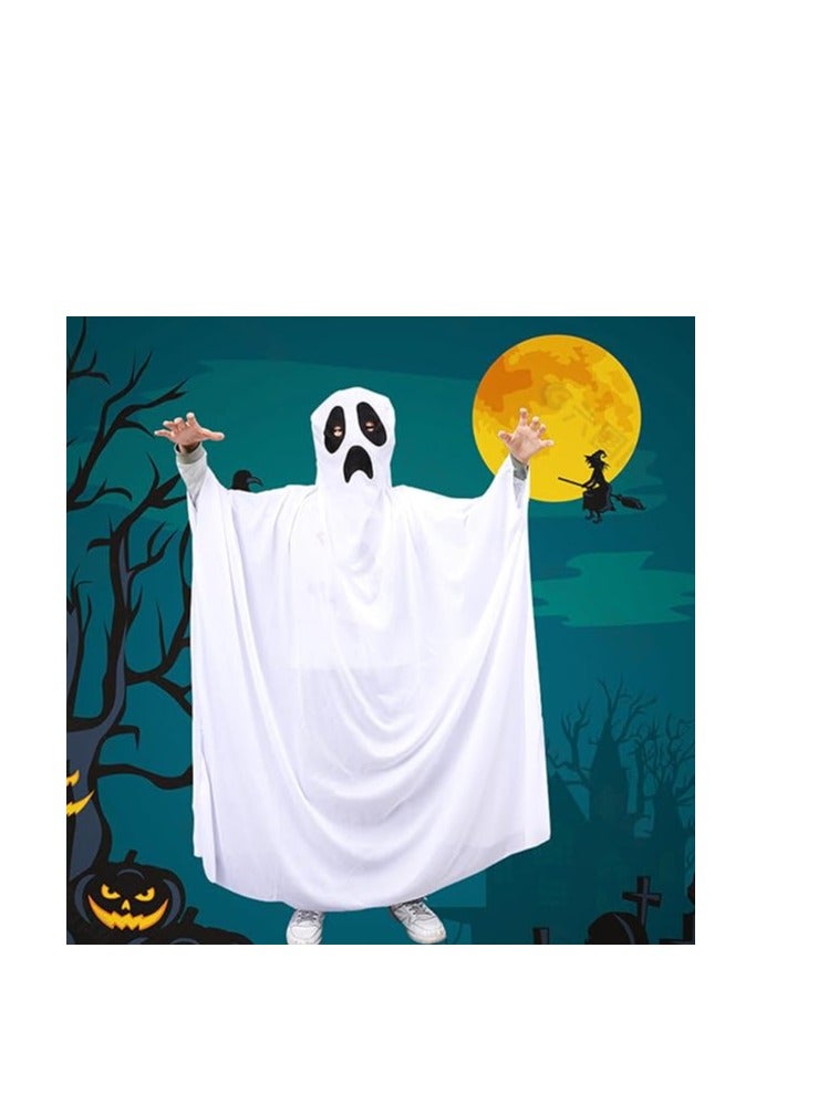 Golden Kids Ghost White Hooded Cape Fancy Dress Costume(94cm) - Image 3